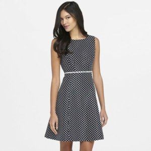 Tahari Black & White Polka Dot Dress